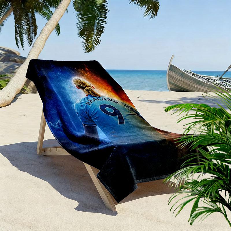 Eternal Haaland Print Beach Towel, Large Soft Quick Dry Towel for Beach Camping Swimming