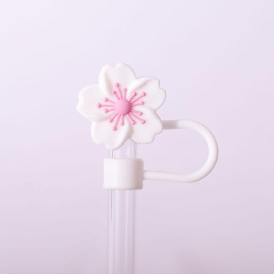 7 шт. Крышка для соломинки в форме цветка, герметичная, пыленепроницаемая, 10 мм, многоразовые аксессуары для питьевой соломинки, детские сувениры для вечеринки