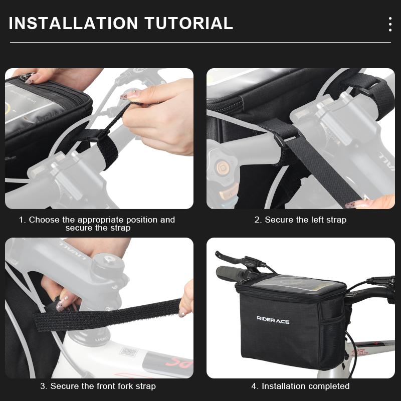 Сумка на руль велосипеда с сенсорным экраном, сумка на руль велосипеда, термомногофункциональная, портативная, для езды на велосипеде на открытом воздухе