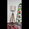 Tripod Floor Lamp Stand In Original Form of Teak Wood, No Polish or Paint Home Decor