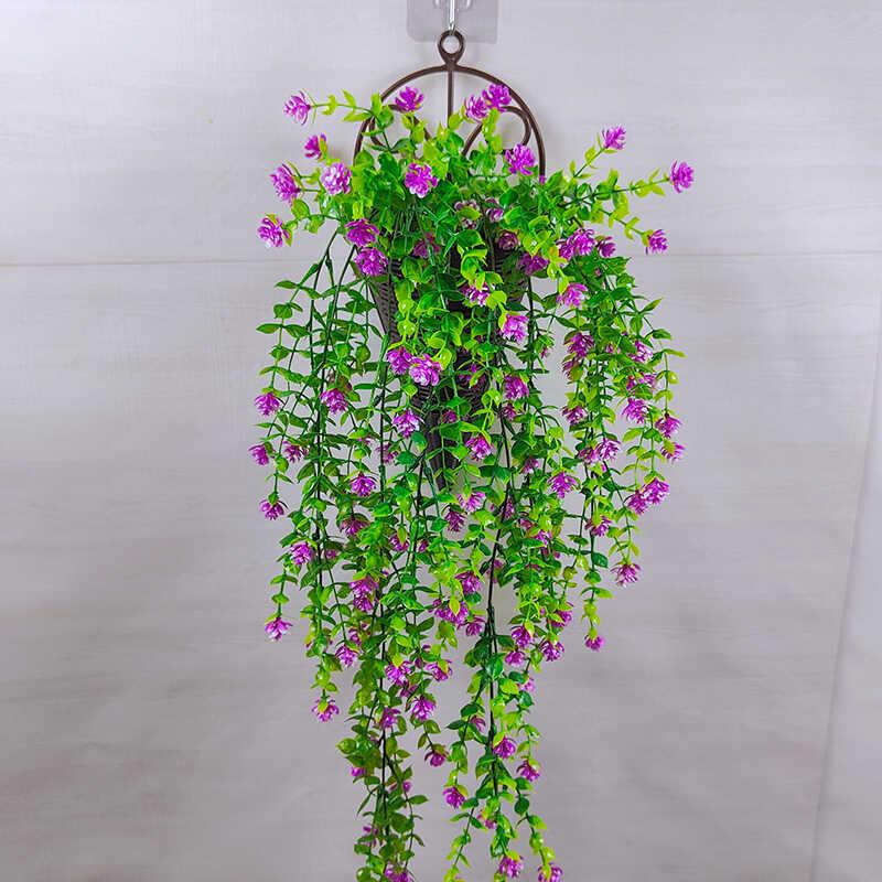 Настенная зелень: Длинная полоса искусственной цветочной лозы и лиственной декорации для внутренних/наружных пространств