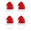 Pet Santa Hat Red Fleece Santa Claus Hat Dog Cat Dress-up Costume for Puppy Kitten Small Cats Dogs Holiday Cosplay Accessory