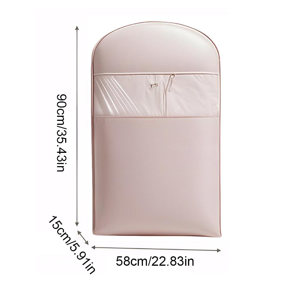Подвесной чехол для одежды с самокомпрессионной молнией, пылезащитный чехол, сумки для одежды, экономящий место, прозрачный пылезащитный чехол для хранения в шкафу