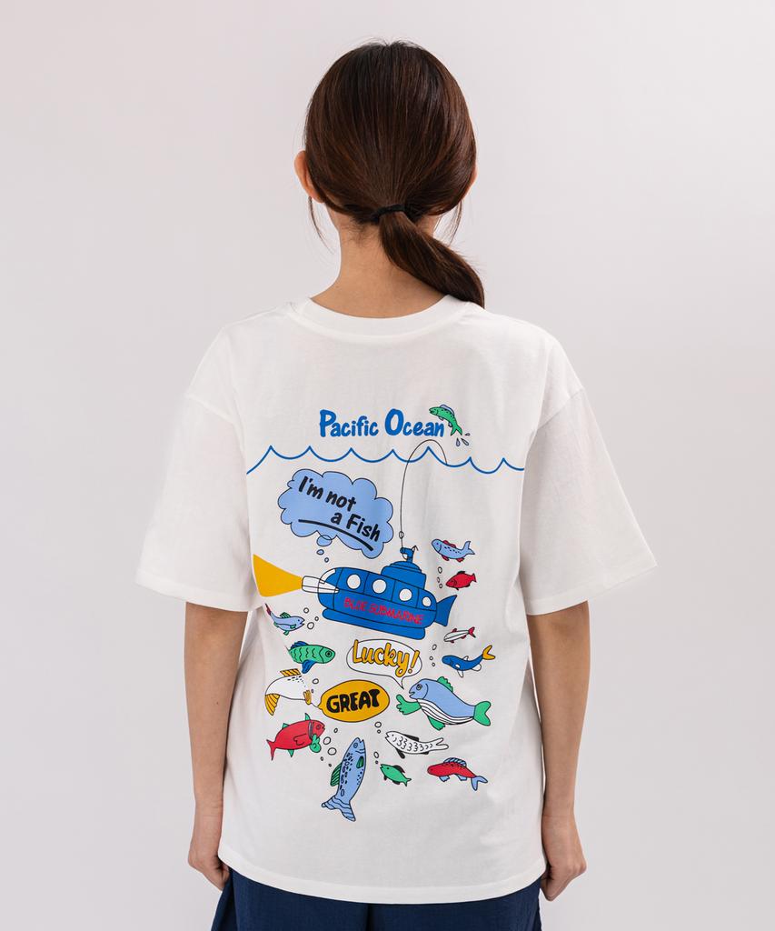 BIGWAVE COLLECTIVE I'M Not Fish Short Sleeve T-Shirt (Off-White)