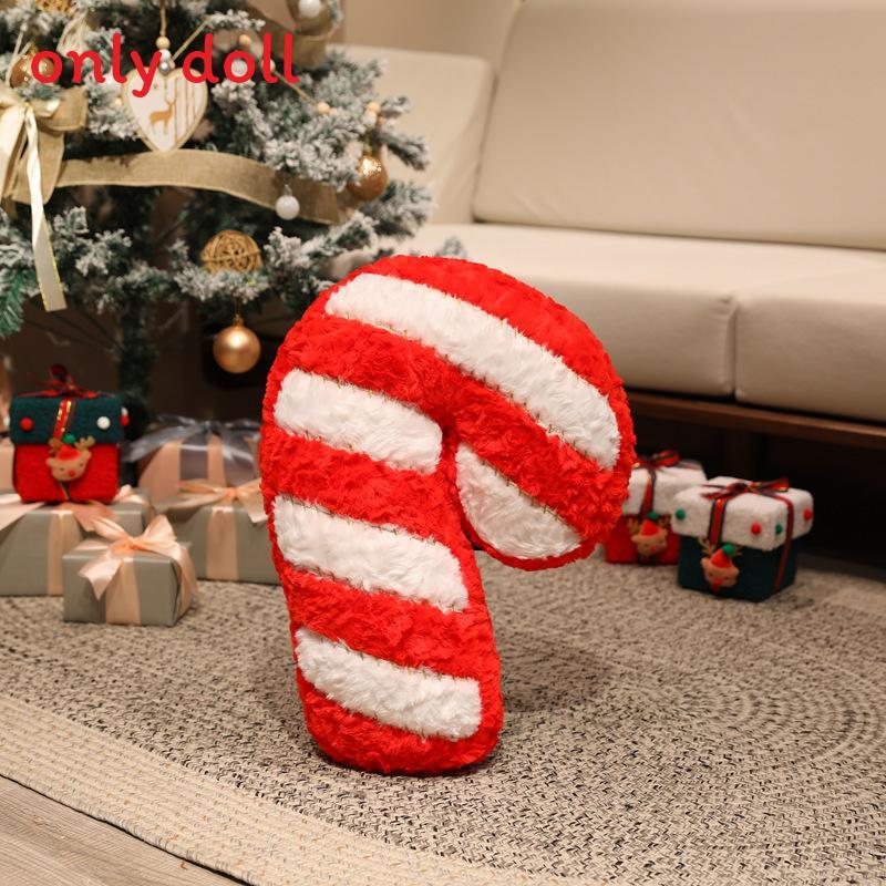 Christmas Theme Deer Bell Gingerbread Man Santa Claus Plush Doll Toy Pillow For Festive Atmosphere And Childrens Gift