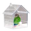 Birds Bath Option Birdcage Bathing Accessory 3-in-1 Hanging Parrot Bath for Lovebirds Finches Parakeets Transparent Birdcage