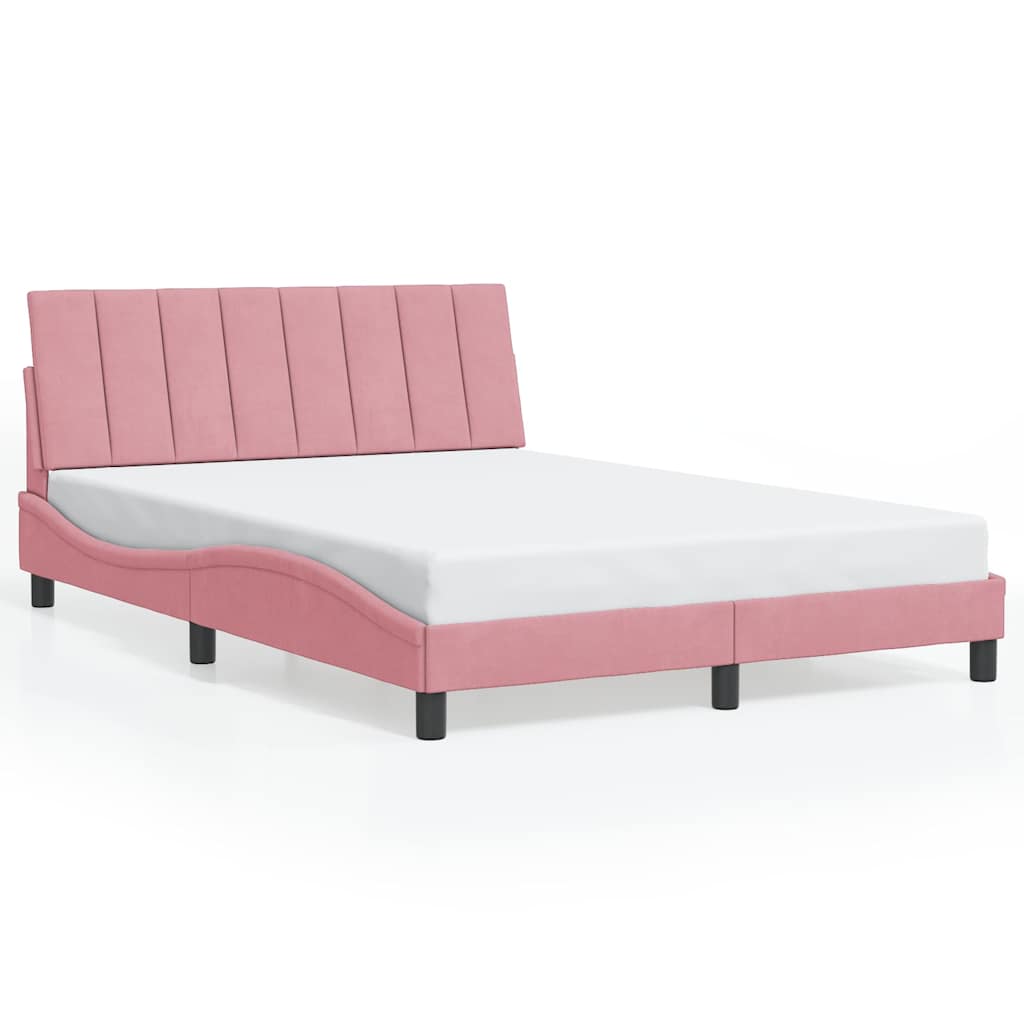 Bed Frame without Mattress  Hanko  Pink 120x200 cm Velvet