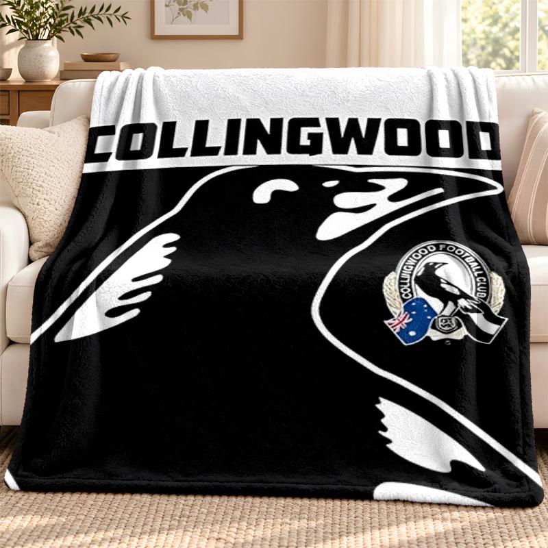 Collingwood Football Club blanket Flannel Blanket Soft Cozy Plush Throw for Sofa Bed Lightweight Home Decoration Outdoor camping