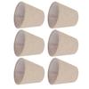 6Pcs Small Lamp Shade Clip On Drum Linen Fabric Lampshade for Candle Bulbs Lighting Accessories