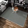 Modern Office Rugs Blue Gray Brown Colors Ergonomic Chair Desk Setup Computer Workstation Floor Mats