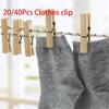 Бытовая бамбуковая клипса для одежды, носков, нижнего белья, простыней, сушки одежды, ветрозащитная фиксированная клипса для дома, аксессуары