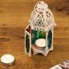 Wind Lamp Wedding Vintage Iron Glass Hanging Candle Lantern Candlestick Home Decor Candle Holders