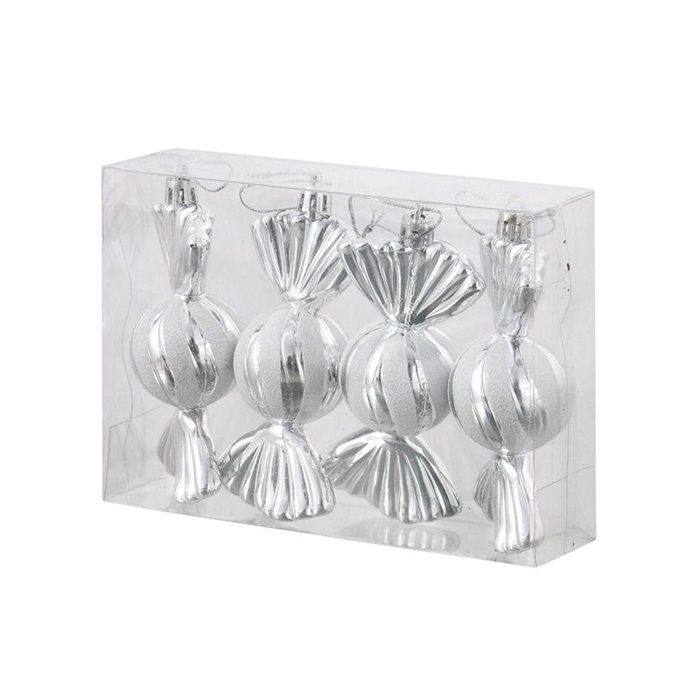 4 шт./коробка Рождественские конфетные подвески Украшения для рождественской елки Украшения для витрины прилавка Красочные конфеты