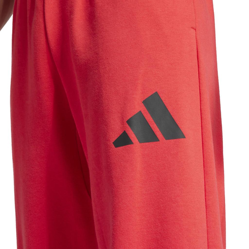 Adidas Sweat Essentials Wide Leg Logo Pants KRG27 Pure 3-Bar Men's Ruby/Black (JF3601) J/XL
