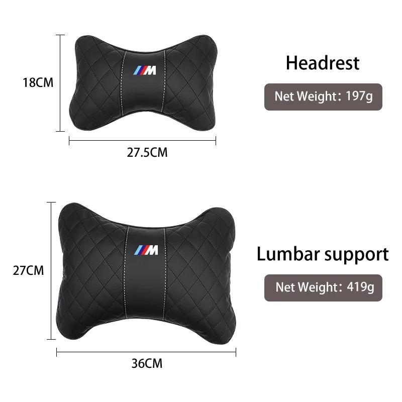 BGLX7 Car Sticker 2025 Hot For BMW Car Logo Headrest Neck Cushion Lumbar Support Memory Foam Pillow For BMW M X1 X3 X5 X6 X7 E30 E90 M