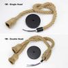 Creative Rope Lamp Vintage Hemp Rope Pendant Lamp Home Decor Edison Bulb Chandelier  Country