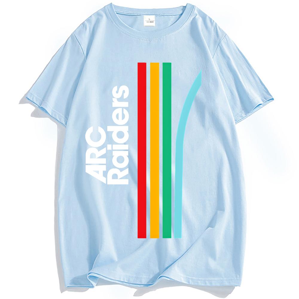 Hot Game ARC Raiders Rainbow Graphic Tshirts Cotton Fashion Loose Men/Women T-shirt Unisex Streetwear O-neck Casual Male Tees