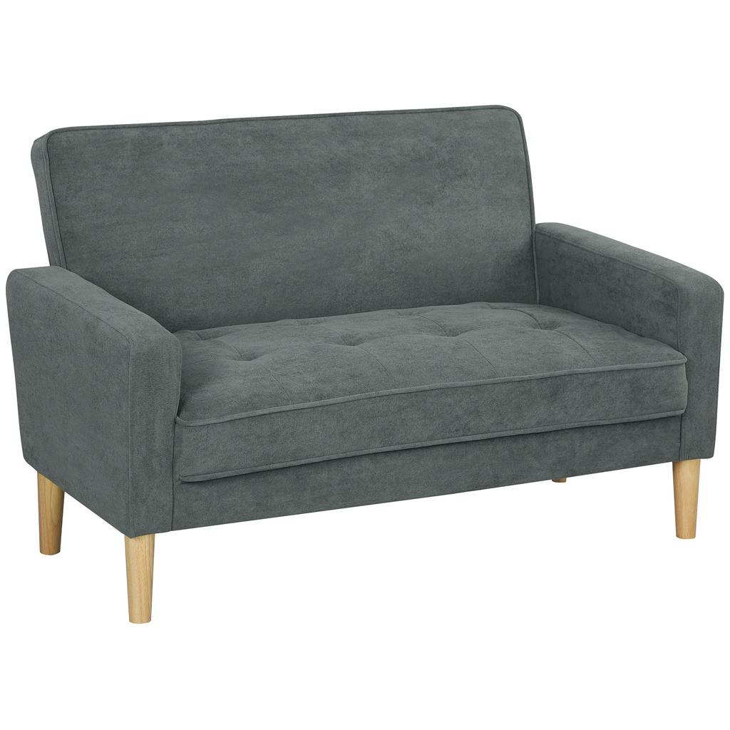 Two Seater Velvet Feel Sofa Grey