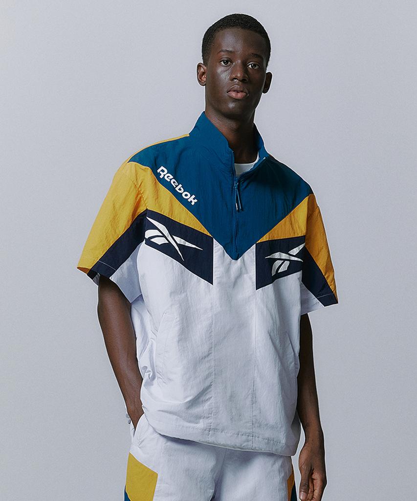 Reebok Анорак с коротким рукавом Twin Vector - Зеленый