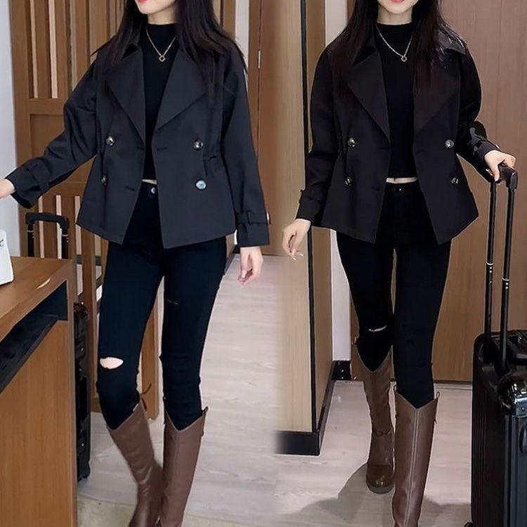 Loose Cut and Short Design Women's Casual Windbreaker for Spring