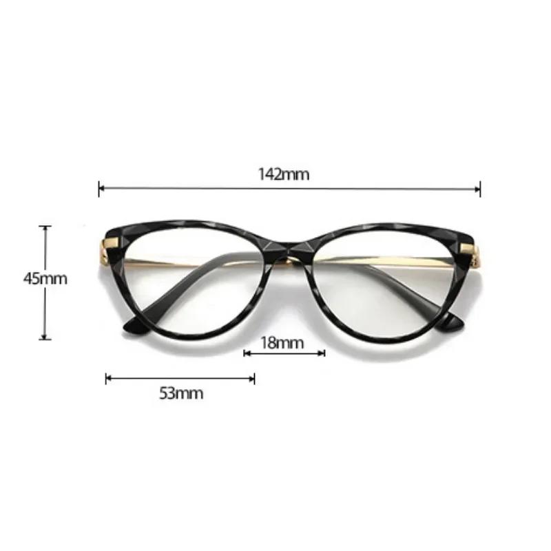Sexy Cat Eye Glasses Women Anti Blue Light Transparent Eyewear Brand Designer Vintage Clear Eyeglasses Optical Frame Oculos
