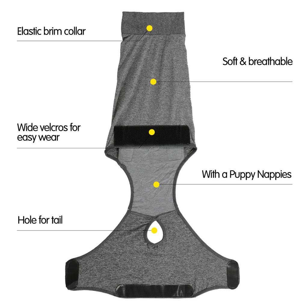Дышащий костюм для восстановления собаки после операции Отлично подходит для комфорта и защиты после процедуры стерилизации или кастрации