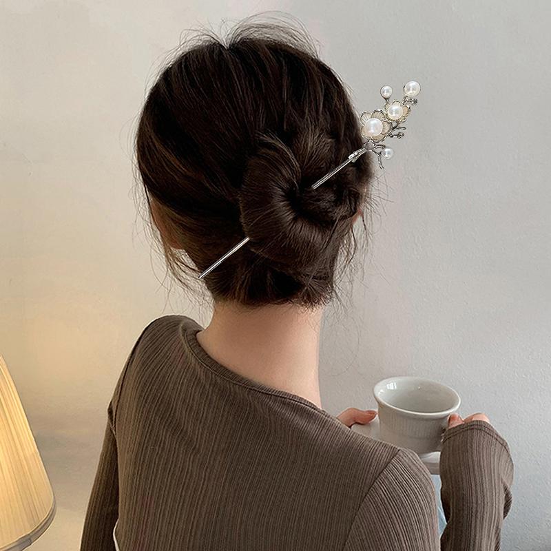 Древние палочки для волос, старинные китайские женские палочки для волос, женские жемчужные украшения, палочки для волос, головной убор ханьфу, шпильки, аксессуары