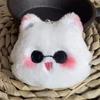 Kawaii Q-версия, аниме, пискливый кот, брелок с шариком, мультяшная плюшевая кукла, подвеска, брелок, милые игрушки, периферийные устройства в стиле аниме, подарки для фанатов