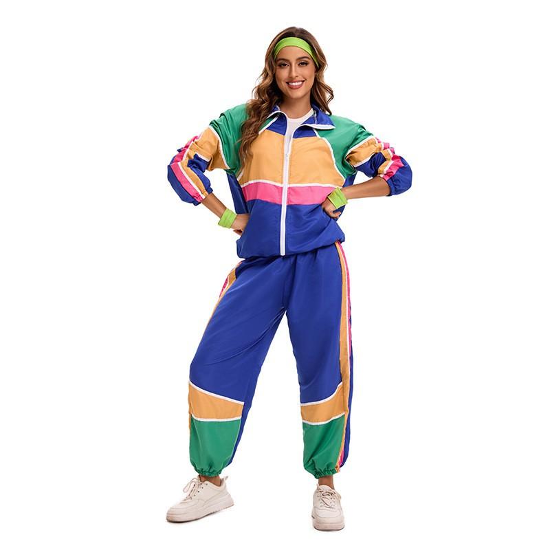 Halloween Couple Disco Outfits 70s Hippie Cosplay Costume Stage Performance