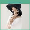 Women Big Summer Straw Hat Brim Travel Sunscreen Hepburn Wind Visor Holiday Beach Hat Foldable Versatile Hat Women