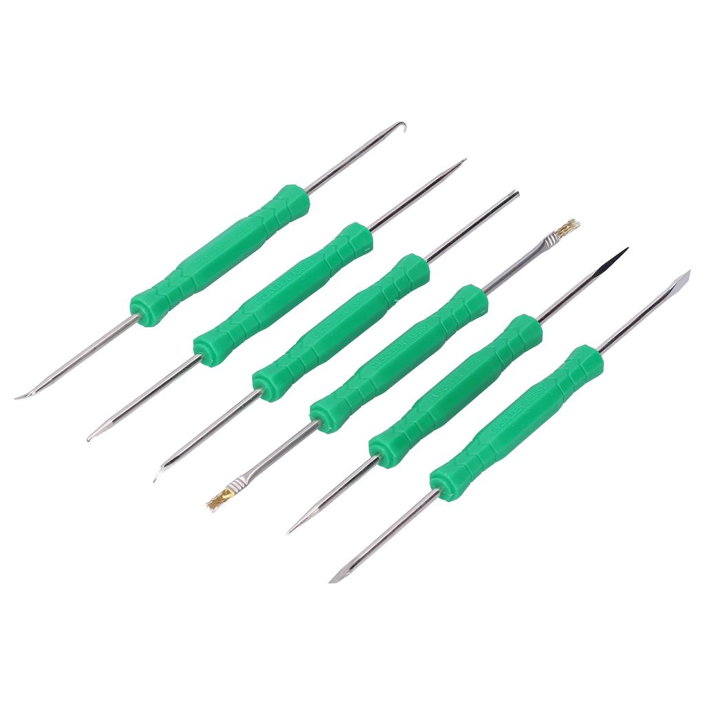 6pcs Professional Electronic Heat Assist Solder Welding Repair Tool Kit for PCB Clean