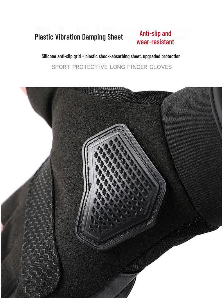Men's Steel Shell Half-Finger Motorcycle Tactical Riding Gloves
