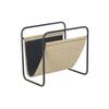 Magazine Rack - DKD Home Decor - Black and Natural - Metal and Rattan - 39 X 26 X 36 Cm