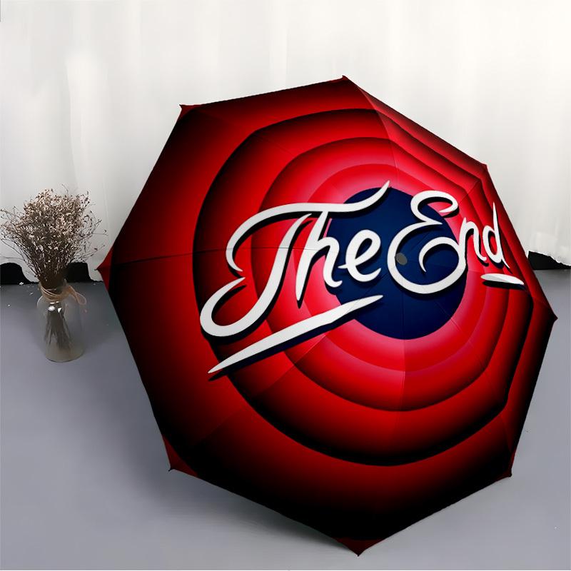 1pc Movie Ending Folding Umbrella, Durable, Suitable for Outdoor Activities or Rain, Suitable for Commuting yy251027074