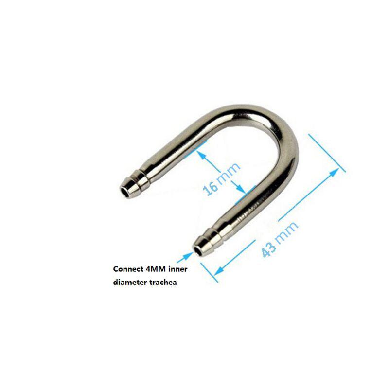 Регулятор CO2 для аквариума, диффузор, распылитель, воздушный насос, U-образная трубка из нержавеющей стали, изогнутый разъем