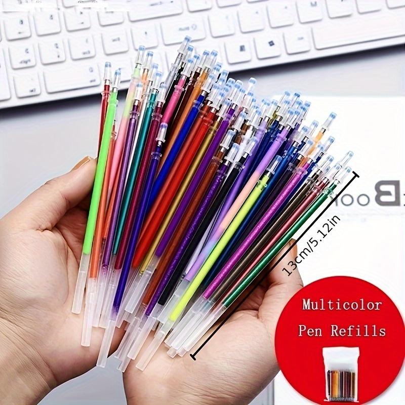 60 цветов/набор, гелевая ручка для флэш-граффити, цветная сменная ручка, полная блестящая сменная ручка, сменные ручки для рисования, цветные ручки для рисования, стержень