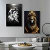Король Лев, художественные холсты с животными, постеры и принты, современная живопись, настенные панно для гостиной, украшения дома, Cuadros