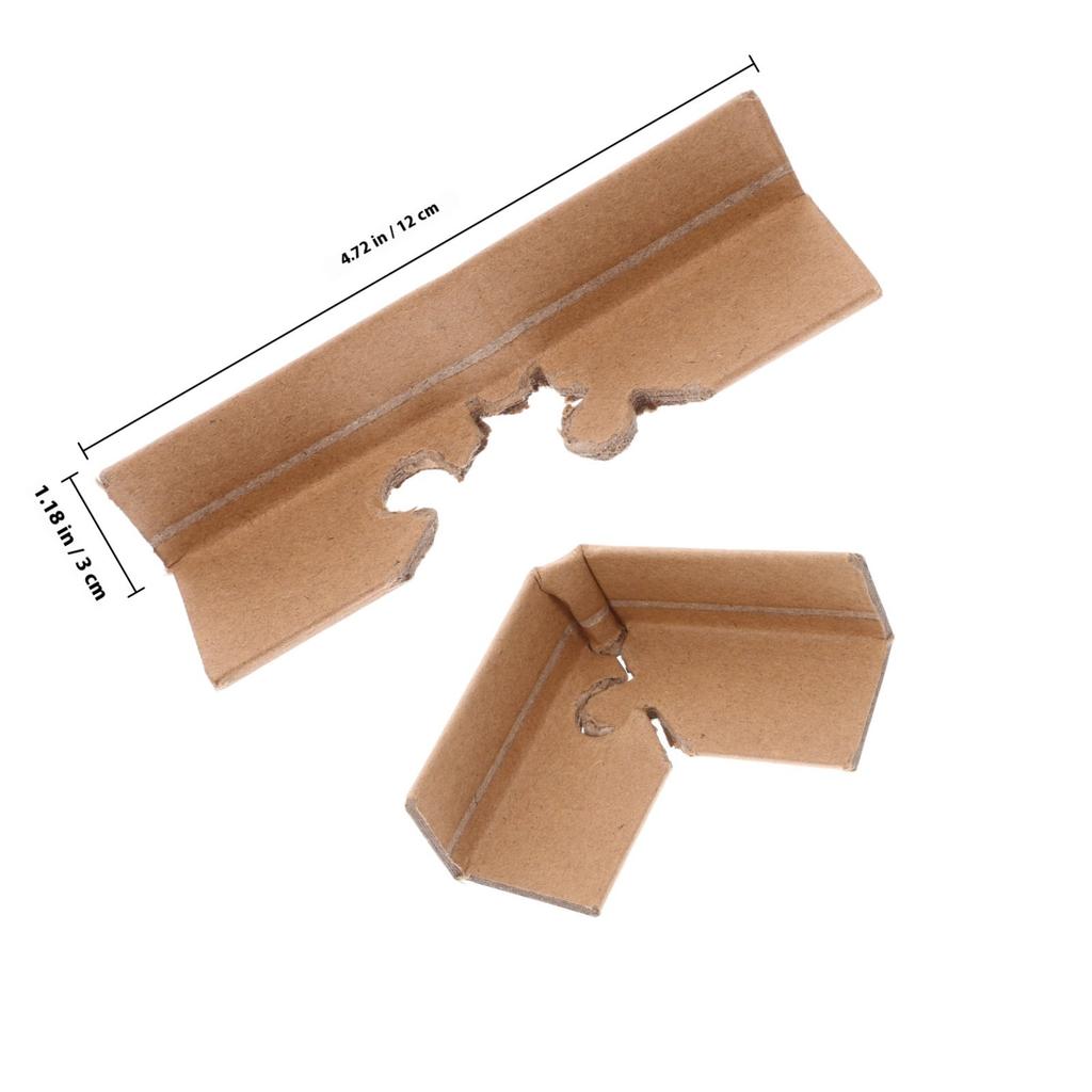 20Pcs Lock Buckle Paper Corner Guards Heavy Duty Shipping Box Corner Protectors Carton Edge Protectors Packaging Moving Storage
