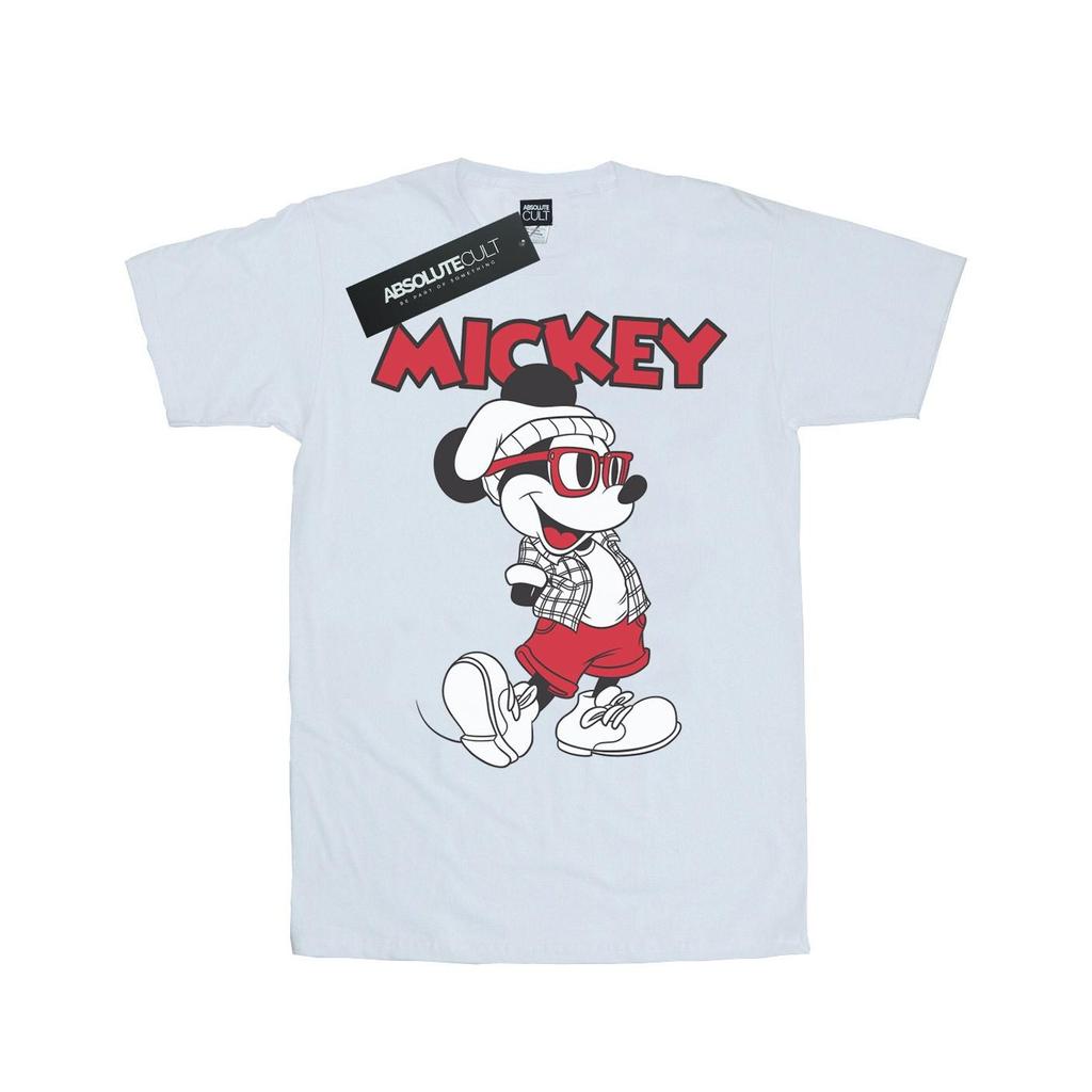 Disney Womens/Ladies Mickey Mouse Hipster Cotton Boyfriend T-Shirt