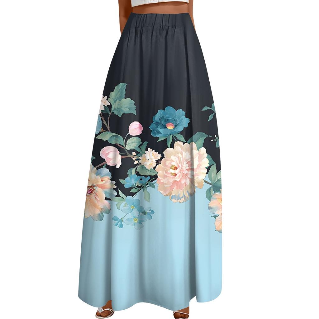 Женская повседневная модная распашная юбка с принтом в горошек Свободная плиссированная юбка до половины тела с карманами