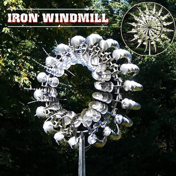 Unique And Magical Metal Windmill Outdoor Wind Spinners Wind Catchers Yard Patio L Awn Garden Decoration