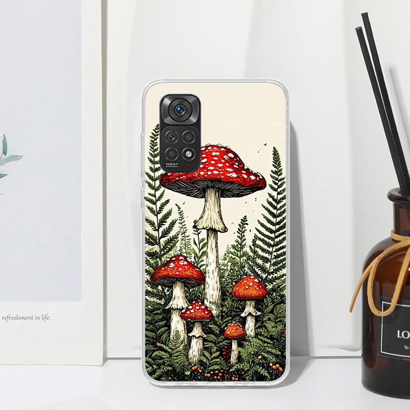 Colorful Mushroom Phone Case For Xiaomi Redmi Note 15 13 14S 14 Pro Plus 12S 11S 10S 12 11E 10 11T Art Fundas Back Cover Redmi N