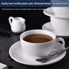 Pure White Ceramic Coffee Cup & Saucer Set