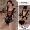 Erotic Underwear Sexy Maid Dress Pure Desire See-through polka dot lace Bow Uniform Seductive Pajamas 1039