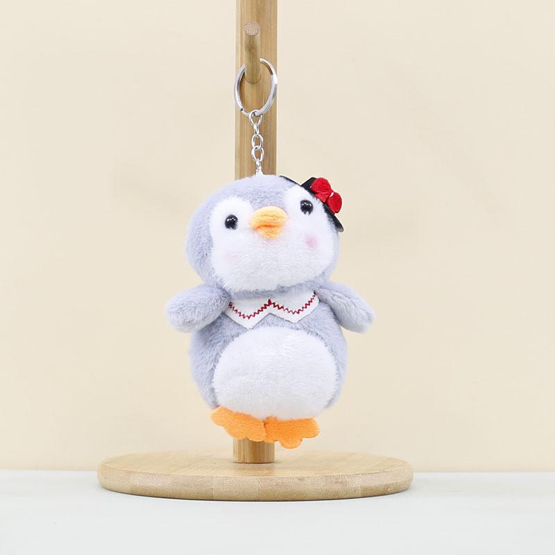 Adorable Cute Penguin Plush Toy Keychain Doll With Soft Short Fur And Colorful Hats