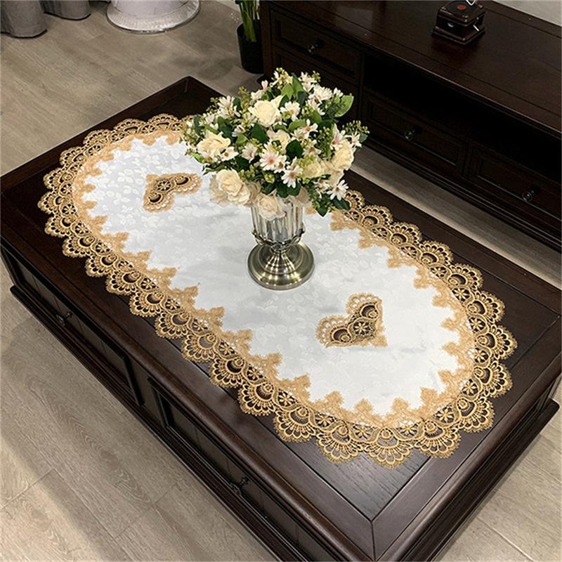 Скатерть для журнального столика в гостиной, центральный столик, вышитая кружевная скатерть, домашний обеденный журнальный столик, чехол, центральный элемент декора