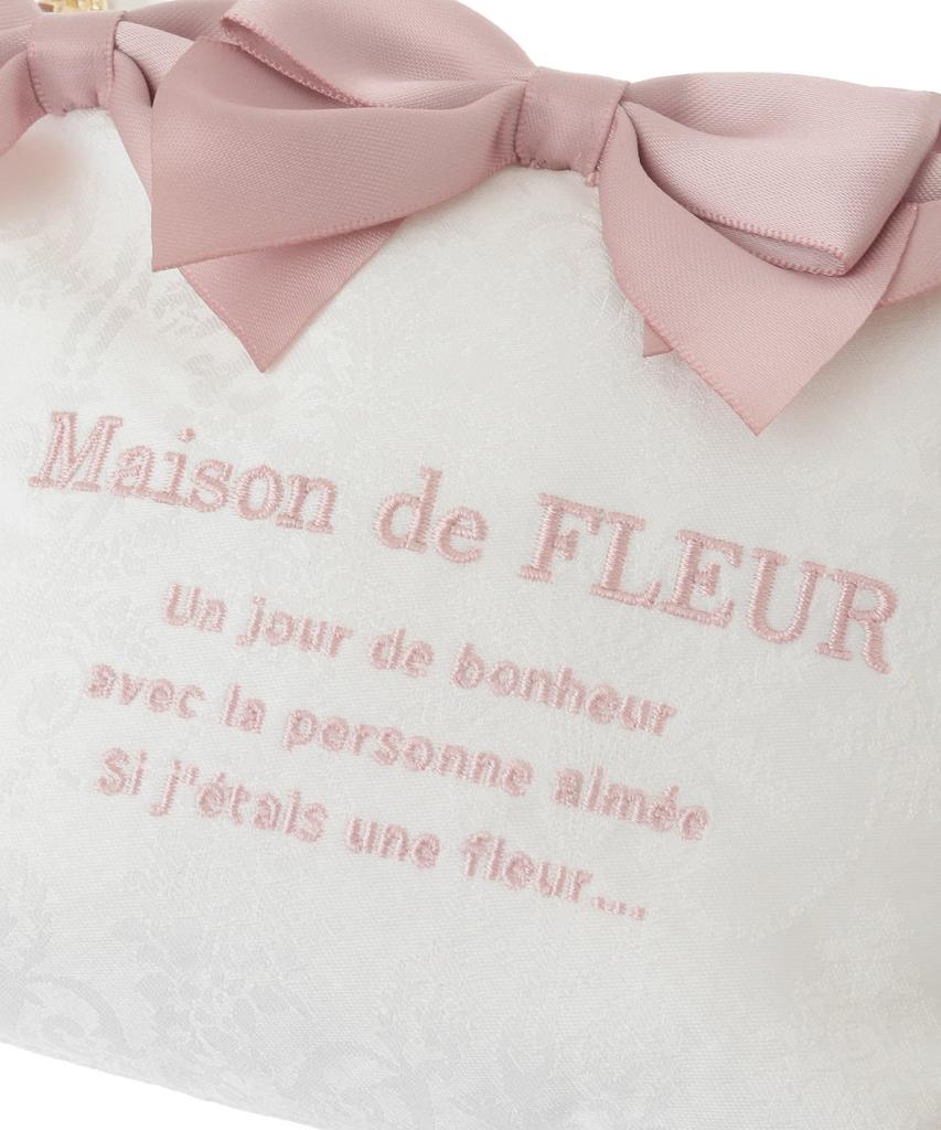 Мешочек-пенал Maison de Fleur с жаккардовой лентой, цвет слоновой кости, размер F, МешочекСумка на кулиске, 08000628600