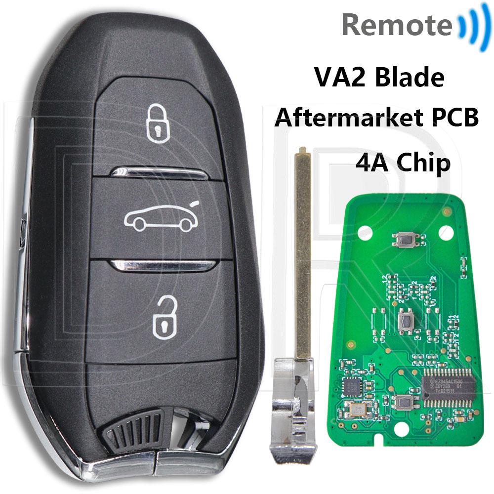 Отличный 4A PCF7953M Чип IM2A 433MHz Бесконтактный Пульт Дистанционного Управления Ключ Для Peugeot 308 508 2008 3008 5008 Citroen C3 C4 C5 DS 2017+