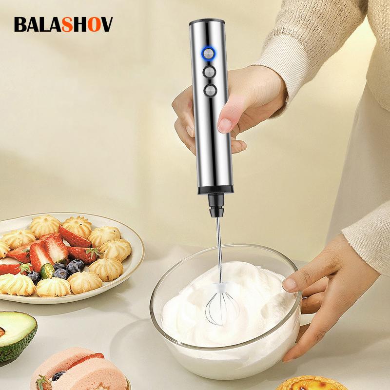 3 Modes Milk Fr Electric Handheld Cappuccino Maker Coffee Foamer Mini Portable Food Blender Kitchen Whisk Mixer For Coffee