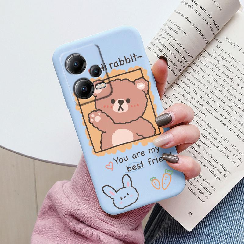 Чехол Funda Для Poco X5 PocoX5 Pro 5G Чехол Цветы Сердце Мультфильм Оболочка Мягкий Силикон Couqe Для Xiaomi Poco X 5 X5Pro